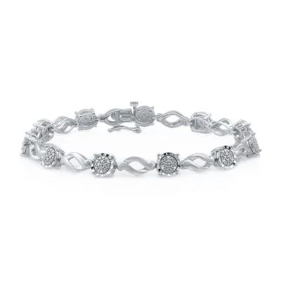 CT. T.W. Mined Diamond Sterling Silver Inch Tennis Bracelet