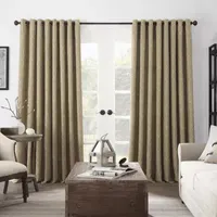 JCPenney Home Pasadena Embroidery Blackout Grommet Top Single Curtain Panel