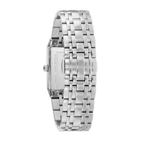 Bulova Quadra Unisex Adult Silver Tone Stainless Steel Bracelet Watch 96d145