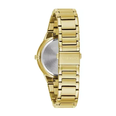 Caravelle Designed By Bulova Mens Gold Tone Stainless Steel Bracelet Watch 44d102