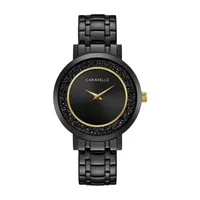 Caravelle Designed By Bulova Womens Black Stainless Steel Bracelet Watch 45l181