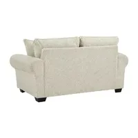Signature Design by Ashley® Haidee Roll-Arm Upholstered Loveseat in Ivory