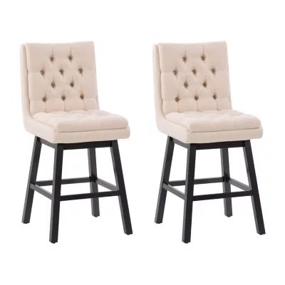 Boston Dining Collection 2-pc. Upholstered Tufted Bar Stool