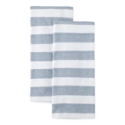 Chambray Stripe Dual Purpose 2-pc Kitchen Towel