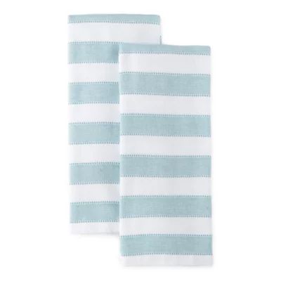 Chambray Stripe Dual Purpose 2-pc Kitchen Towel