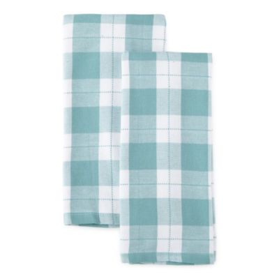 Cooks Check Dual Purpose 2-pc Kitchen Towel Set