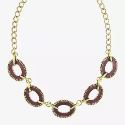 1928 Gold Tone 16 Inch Link Collar Necklace