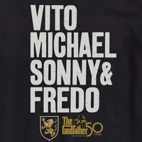 The Godfather Vito Michael Sonny Fredo Mens Crew Neck Short Sleeve Regular Fit Graphic T-Shirt