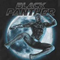 Mens Crew Neck Short Sleeve Classic Fit Black Panther Marvel Graphic T-Shirt