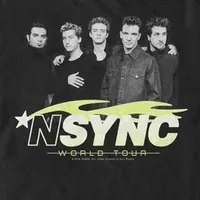 Nsync Mens Crew Neck Short Sleeve Classic Fit Graphic T-Shirt