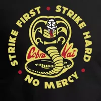 Strike First Cobra Kai Mens Crew Neck Short Sleeve Classic Fit Graphic T-Shirt