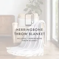 Casual Comfort Herringbone Lightweight Throw