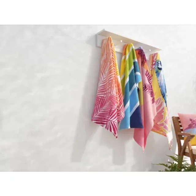 Outdoor Oasis Lounge Multi Stripe Beach Towel