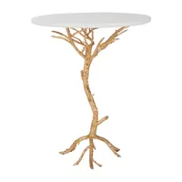 Carolyn Rooted Gold Accent Table