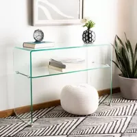 Hollis Tempered Glass Console Table