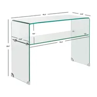 Hollis Tempered Glass Console Table