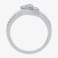 Love Lives Forever 1/3CT.T.W. Natural Diamond 10K White Gold 3-Stone Promise Ring