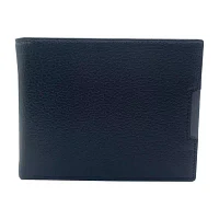 J. Ferrar Leather Pebble Slim Bifold Mens Slim Fold Wallet