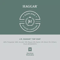 Haggar Mid-Length Single Breasted Brushed Twill Mens Lightweight Topcoat Coat