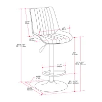 2-pc. Upholstered Swivel Bar Stool