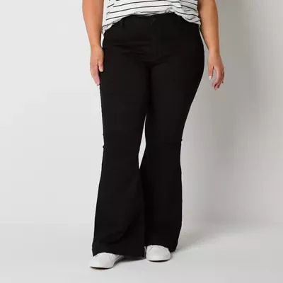 a.n.a - Plus Womens High Rise Flare Leg Jean