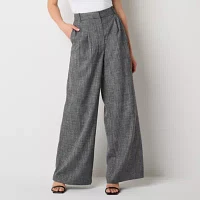 Worthington Womens High Rise Wide Leg Pant