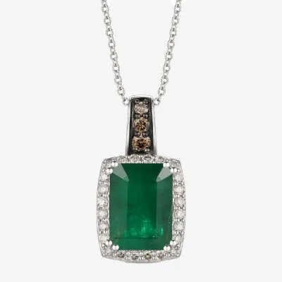 Le Vian Grand Sample Sale® Pendant featuring 1  / cts. Emerald, 1/ cts. Diamonds