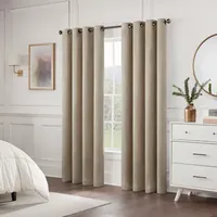 Eclipse Baldwin Energy Saving Blackout Grommet Top Single Curtain Panel