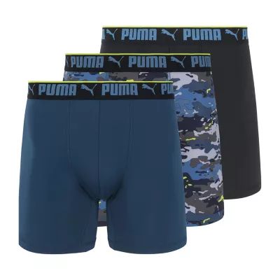 Puma Sports Style Mens 3 Pack Boxer Briefs