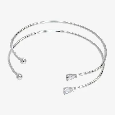 Sparkle Allure 2-pc. Cubic Zirconia Pure Silver Over Brass Bracelet Set