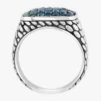 Effy  Mens Genuine Blue Topaz Sterling Silver Fashion Ring