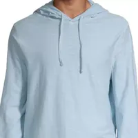 St. John's Bay Slub Mens Long Sleeve Hoodie