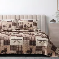 Linery Lodge Mosaic Reversible Quilt Set