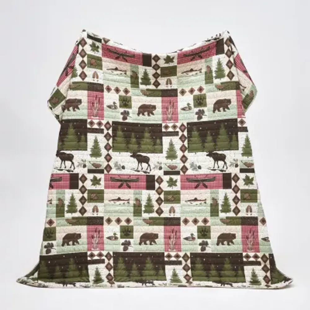 Linery Animal Mosaic Reversible Quilt Set