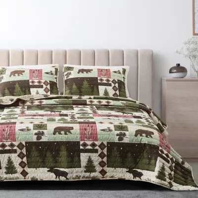 Linery Animal Mosaic Reversible Quilt Set