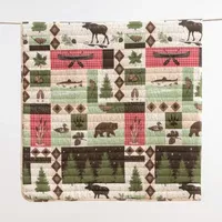 Linery Animal Mosaic Reversible Quilt Set