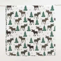 Linery Moose Trees Reversible Quilt Set