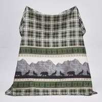 Linery Mountainscape Reversible Quilt Set