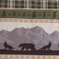 Linery Mountainscape Reversible Quilt Set