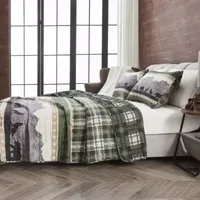 Linery Mountainscape Reversible Quilt Set