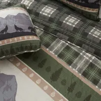 Linery Mountainscape Reversible Quilt Set