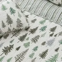 Linery Lodge Trees Reversible Quilt Set