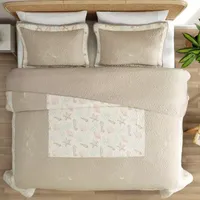 Beatrice Home Fashions Fine Shells Embroidered Bedspread