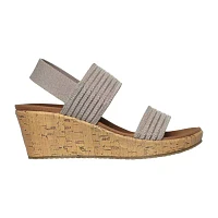 Skechers Womens Beverlee Sheer Luck Wedge Sandals