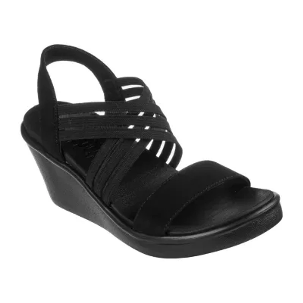 Skechers Womens Rumble On Day Flirt Wedge Sandals