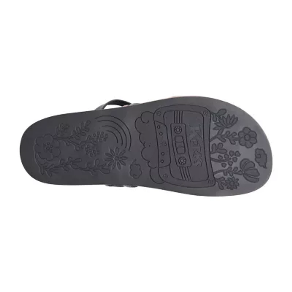Korks Audra Womens Toe Ring Strap Footbed Sandals