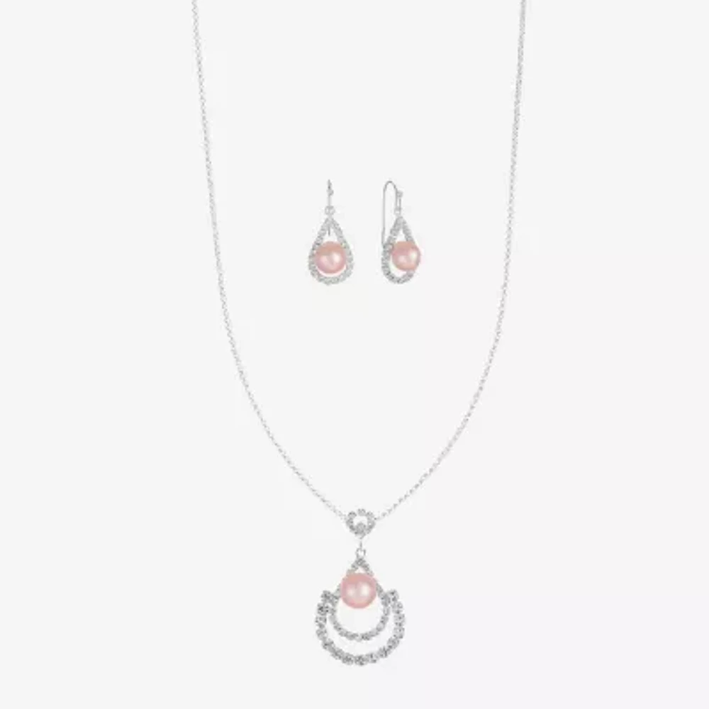 Monet Jewelry Pendant Necklace And Drop Earring 2-pc. Simulated Pearl Jewelry Set