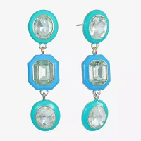 Monet Jewelry Glass Round Drop Earrings