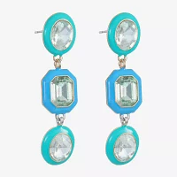 Monet Jewelry Glass Round Drop Earrings