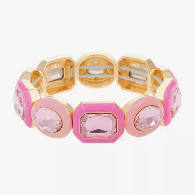 Monet Jewelry Glass Round Stretch Bracelet